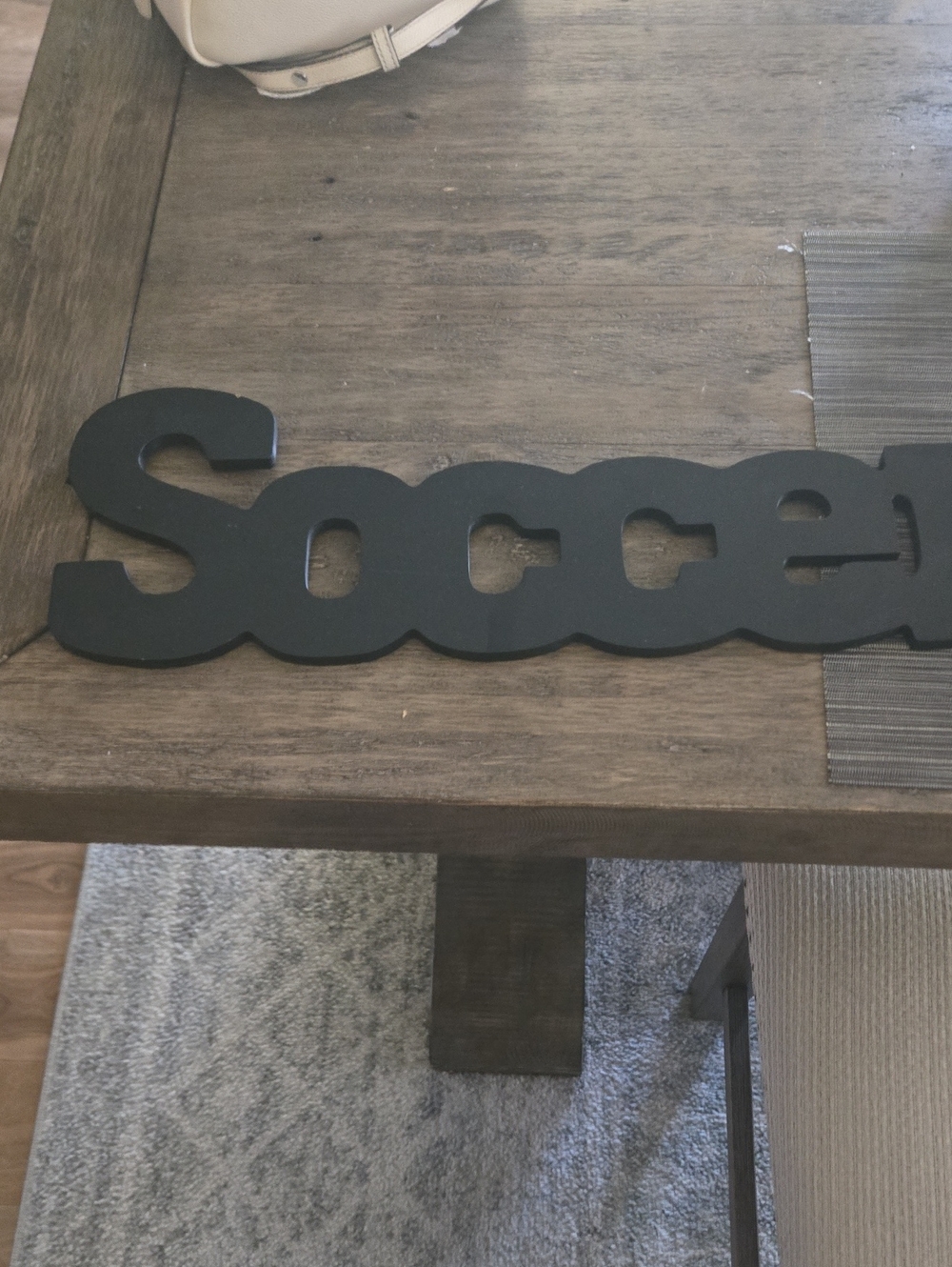 Black 'Socc e' Decorative Wall Sign - Home Accents